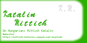 katalin mittich business card